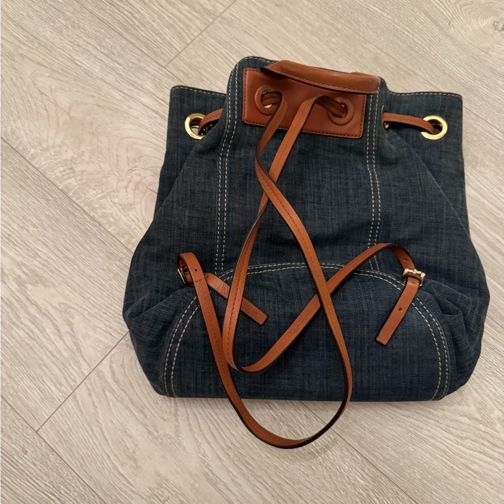 Michael Kors Denim and Brown Women's Bag - Picture 2 of 4